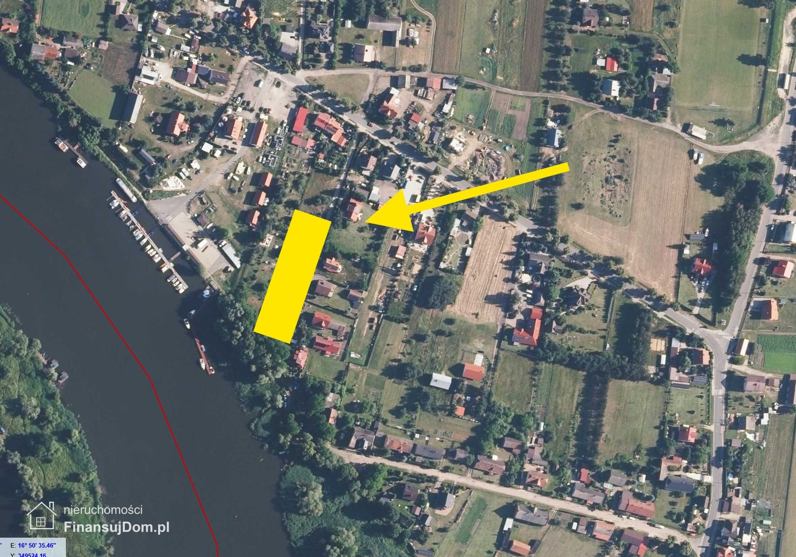 Działka budowlana nad rzeką – Uraz, 15 km od Wrocławia — zdjęcie 2 z 3